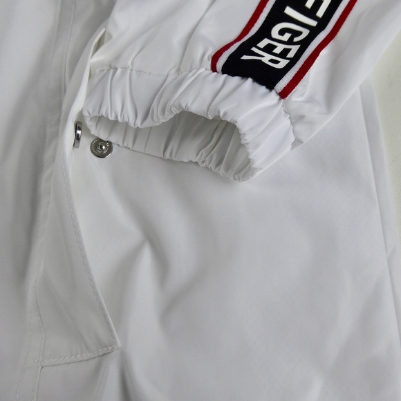 Tommy Hilfiger Hooded Anorak Rain Jacket NWT White - Picture 9 of 10